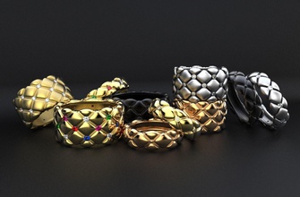 300 modelli di anelli copia faber-je la stampa 3d gioielli anello oro argento gioiello diamante 3dprinting d'oro 3d print model - Mito3D