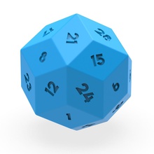 30 facet dice 30facetdice stl 3dprinting solidworks step obj game gadget toys games blender gameboard gameaccesories ludo numbers 3d print model - Mito3D