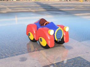313 donald ördek araba duck eski nostaljik oyunlar oyuncaklar plüton topolino mickeymouse 3d print model - Mito3D