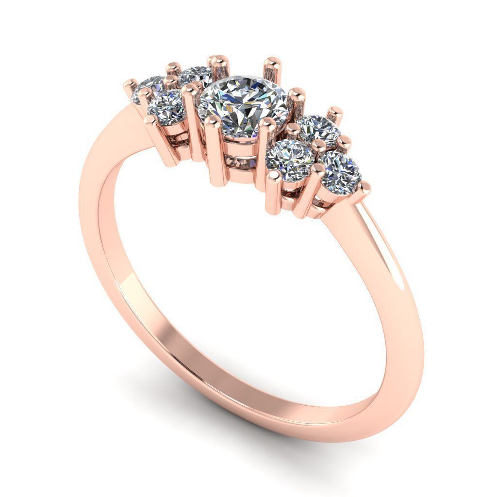 323 female ring earrings kolco sergi dlya pechati 3dmodel printable sterling fashion jewelry rings 3D print model - Mito3D