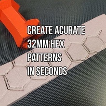 32mm hex gabarito battletech 6mm terreno construtor hexágono cortador jogos brinquedos acessórios 3d print model - Mito3D