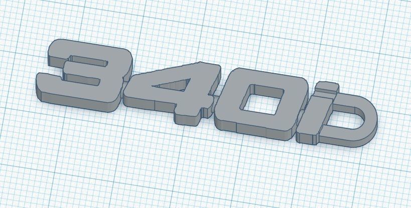 340i chaveiro distintivo carro passatempo faça automotivo 3D print model - Mito3D