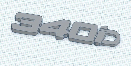 340i portachiavi distintivo macchina passatempo fai settore automobilistico 3d print model - Mito3D