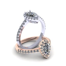 344 beautiful female ring 3 earrings kolco sergi dlya pechati 3dmodel printable sterling fashion jewelry rings 3d print model - Mito3D
