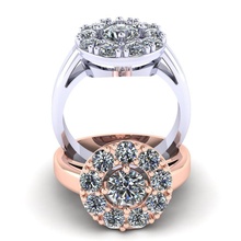 346 beautiful female ring 5 earrings kolco sergi dlya pechati 3dmodel printable sterling fashion jewelry rings 3d print model - Mito3D