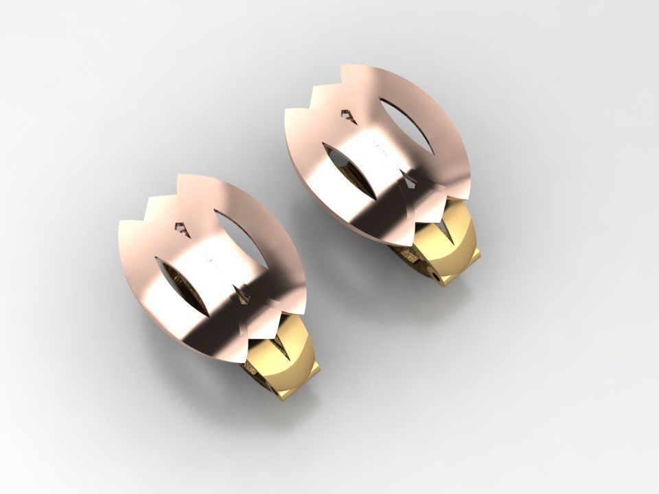 34 Trend Designer Ohrring Frauen 3dm Einzelheiten Gold Silber Diamant Juwel Schmuck Ohrringe neueste Hochzeit Engagement Solitär 3D print model - Mito3D