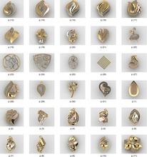 36 pavo diseño colgante pendiente mujer 3dm detalles joyería joya oro plata anillo diamante moda diseños joyas colgantes 3d print model - Mito3D