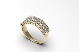 36 stones eternity ring jewelry gold printable 3d goldring jewel jewelery rings 3d print model - Mito3D