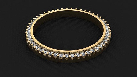 36mm rolex compatibile diamante smussatura 1 5ct gioielleria lusso oro stampabile gemma platino orologio moda bellezza svizzero accessorio argento polso perpetuo 3d print model - Mito3D