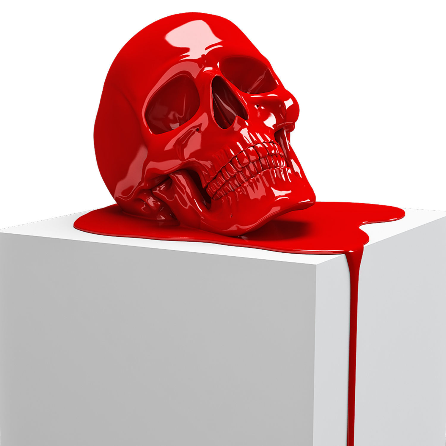 3 d model sanat kürek kemikler erimiş kafatası heykeller <url> anatomyskull insan 3dsmax 3D print model - Mito3D