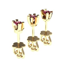 3 fashion stud earrings jewelry printable exclusive gold earring wedding gem rhiho cad woman jewel jewellery diamond 3dm 3ds stl female 3d print model - Mito3D
