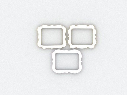 3 Frames Kunst Rahmen Foto ausgeschnitten Kreativität Bild Idee Innere Desktop Unternehmen Technologie tragen leer Beutel Zeichen Logos 3d print model - Mito3D