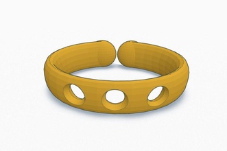 3 hole bracelet jewelry wrist bangle wristband fashion bracelets 3d print model - Mito3D