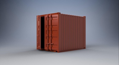 3 meter shipping container model kit box warehouse storage shipment logistics cargo 3dprint printing print scale logistic diaroma printable transport games toys game accessories 3d print model - Mito3D