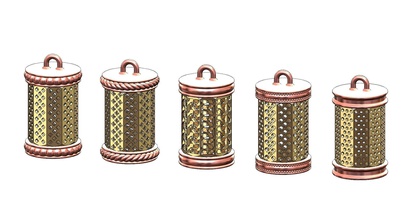 3 peça moucharabieh pingente charme joalheria pingentes moda beleza esterlina jóias prata ouro encantos colar clássico pulseira calçados imprimível anel 3d print model - Mito3D