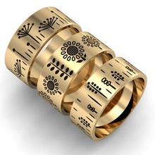 3 anéis flora esmalte jóias printable anel o cad engajamento feminino mulheres brillant exclusiva 3dm stl obj a moda ouro rhiho cnc ervas tema 3d print model - Mito3D