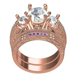 3 Roca catedral compromiso anillo banda Boda joyería 3d canalla diseño oro plata diamante gemas joya imprimible personalizar anillos 3d print model - Mito3D