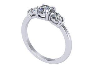 3 calcolo Fidanzamento squillare diamante d'oro argento gioielleria anelli 3d print model - Mito3D