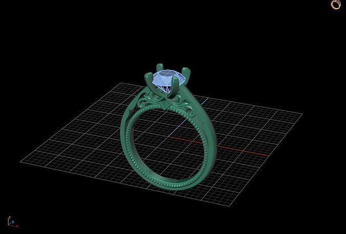 3 stone engagement ring test realistic gameready archviz fashion 3D print model - Mito3D