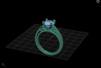 3 pedra noivado anel teste realista gameready Archviz moda 3d print model - Mito3D