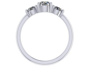 3 calcolo squillare rds diamante d'oro argento gioielleria anelli 3d print model - Mito3D