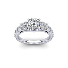 3 in pietra a traliccio gioielli 3stone sorpresa di fidanzamento moda matrimonio sposa anelli 3d print model - Mito3D