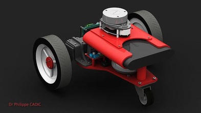 3 tekerlekler Ahududu robot Lidar vizyon araç tekerlek makine elektronik rpi rc radyo kontrolü oyuncak araba robotik stepper motorlar cv opencv kendin yap hobi 3d print model - Mito3D