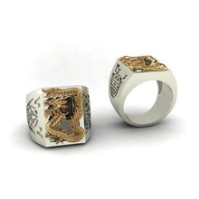 3d modelo anillo joyería joya oro plata imprimible compromiso Moda platino matriz rinoceronte diamante Boda 3d print model - Mito3D