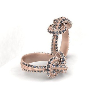 3d-model knot ring gold silver rosegold platinum jewelry precious luxury fashion printable diamond matrix rhino matrixgold 3dmodel matrix3dmodel rings 3d print model - Mito3D