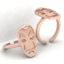 3d model ev yüzük altın gümüş Altın gül platin takı yazdırılabilir mücevher düğün nişan elmas moda Sanat tasarım matris gergedan yüzükler 3d print model - Mito3D