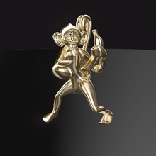 3d-singes 023 bijoux japon animal la banane mignon le singe pièces de défi pendentifs 3d print model - Mito3D