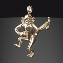 3d monkeys 036 japon animal singe mignonne chimpanzé animaux pièces défi bijoux pendentifs 3d print model - Mito3D