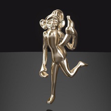 3d-macacos 046 jóias japão bonito macaco animais o chimpanzé peças desafio pingentes 3d print model - Mito3D