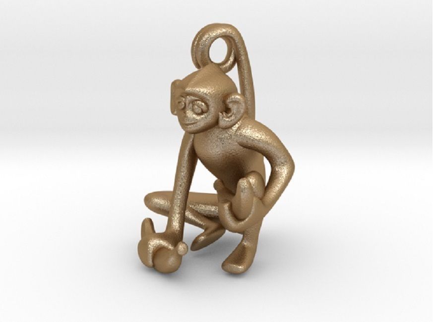 3d-monkeys 169 jewelry japan animal monkey chimpanzee savannah pendants 3D print model - Mito3D