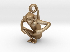 3d-monkeys 180 jewelry japan animal monkey cute chimpanzee savanne pendants 3d print model - Mito3D