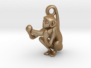 3d-monkeys 196 jewelry japan animal monkey cute chimpanzee savanne pendants 3d print model - Mito3D