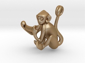 3d-Affen 361 Schmuck Tier monkey Niedlich Banane japan zoo - Anhänger 3d print model - Mito3D