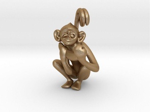 3d-macacos 362 jóias animais macaco bonito banana japão jardim zoológico pingentes 3d print model - Mito3D