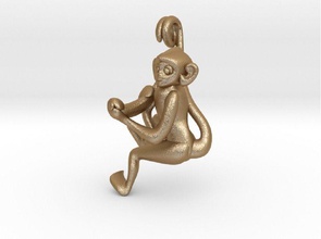 3d-monkeys 363 jewelry animal monkey cute banana japan zoo pendants 3d print model - Mito3D