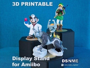 3d-printable amiibo display stands splatoon squid inkling smash bros stand hexagon mario fox roy animal crossing fire triforce zelda nintendo link gaming games toys game accessories 3d print model - Mito3D