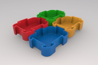 3d-yazdırılabilir bulmaca şeklinde kap ev kutusu depolama paketi raf dolap gadgetchallenge mutfak yemek 3d print model - Mito3D
