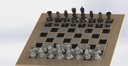 3d assemblaggio scacchi gioco battaglia legna tecnologia cavaliere architettura attività commerciale cartone animato poli attrezzature concorrenza legno guerra giochi giocattoli 3d print model - Mito3D