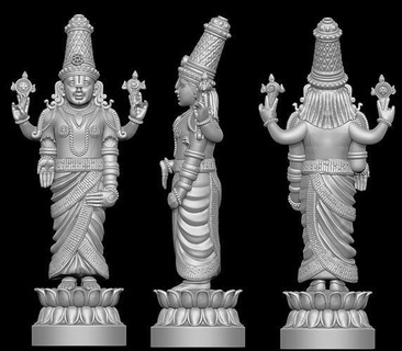 3d Balaji Design Tirupati 3dmodal 3dprinting zbrush Lowpoly Highdetail Charaktermodellierung 3dartist 3dart Statue Kunst Skulpturen 3d print model - Mito3D