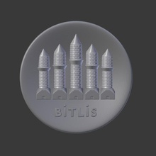 3d bitlis hatira tabak - placa o símbolo a turquia minaretes modelo arte sinais logotipos de 3d print model - Mito3D