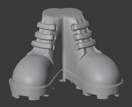 3d boots printable model fashion shoose baby shose footwear games toys 3d print model - Mito3D