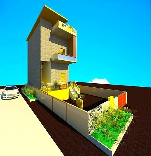 3d building model architecture house exterior interior 3D print model - Mito3D