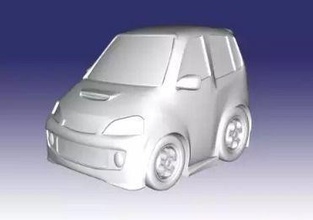 3d voitures voiture obscurcir blanc petit Jeux jouets 3d print model - Mito3D