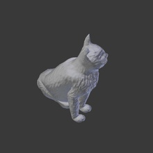 3d modello cat scolpire kitty natura animale la pelliccia gattino art sculture 3d print model - Mito3D
