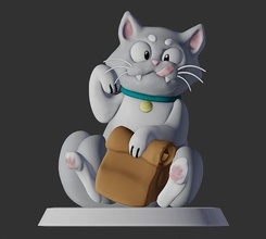 3d gatto stl miscelatore animale domestico stampabile file ni hao azione figura stampante giochi giocattoli 3d print model - Mito3D