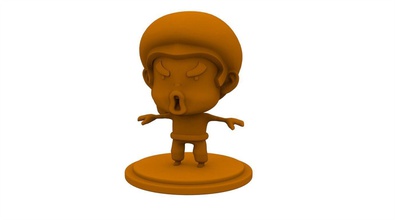 Personagem 3d - chiby tukang daging o personagem a arte ilustração homem mostrar bonito corpo conceito 3dcharacter 3dmodel 3dbasedmodel esculturas 3d print model - Mito3D